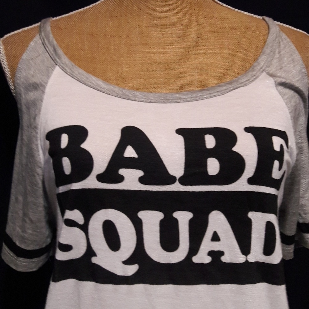 Cold Shoulder T Shirt   jr.s M  babe squad
